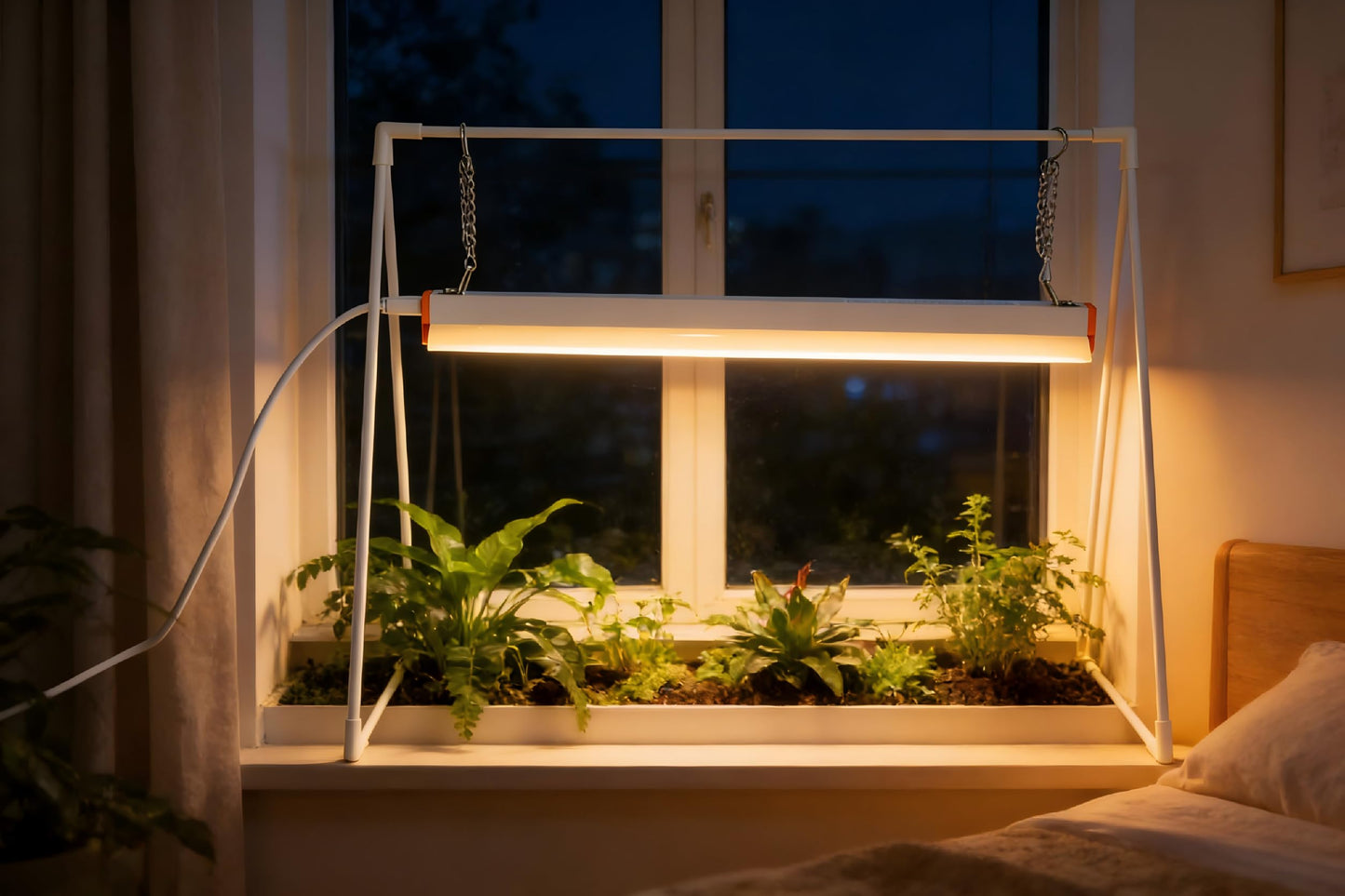 PROTOPIA 10W Grow Light Stand Kit for Indoor Plants, 2ft Plant Grow Rack with Full Spectrum, Enhanced Red Light for Flowering, Height Adjustable Iron Bracket, on and Off Switch