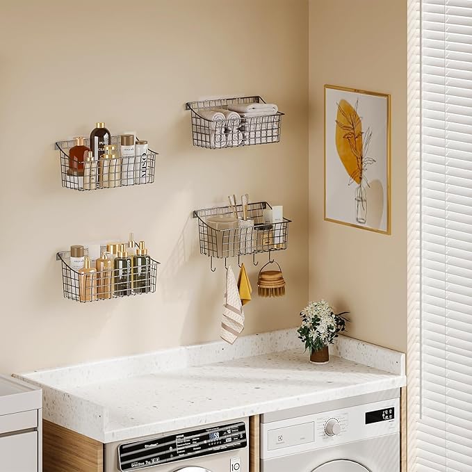 Sonyabecca 4 Pack Hanging Wall Basket
