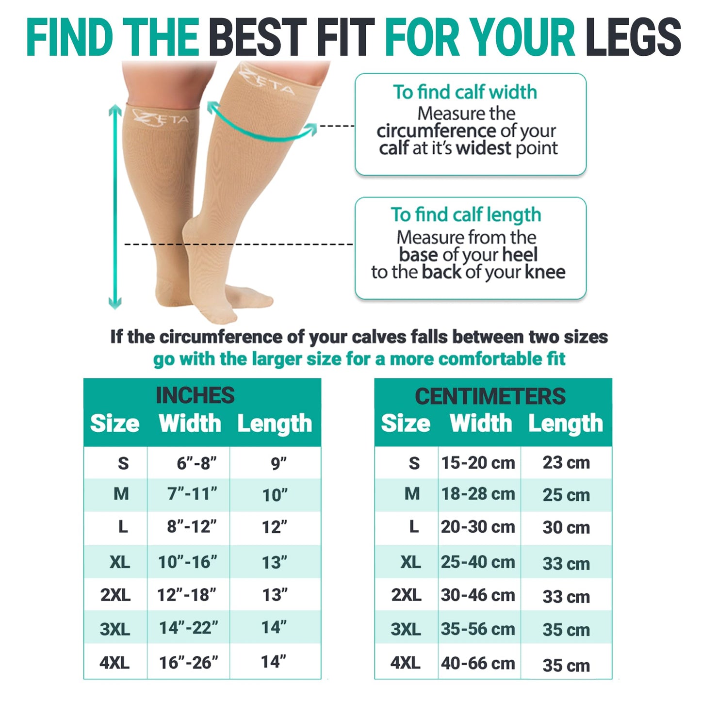 Zeta Wear Plus Size Support Socks - Wide Calf Compression, Great for Travel & Flights, Women Love Its Amazing Fit, Cotton-Rich Comfort & Soothing Relief, 1 Pair, 3XL, Gray