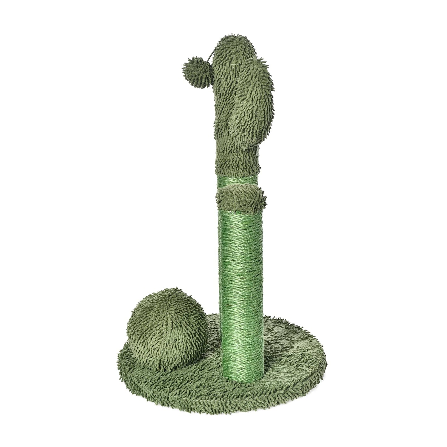Amazon Basics Cat Scratching Post for Indoor Cats, Cactus Cat Scratcher Triple Posts, 68 cm, Green