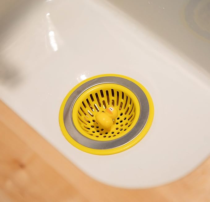 Joie Quack Kitchen Sink Strainer Basket, Fits All Standard Sinks, Stainless