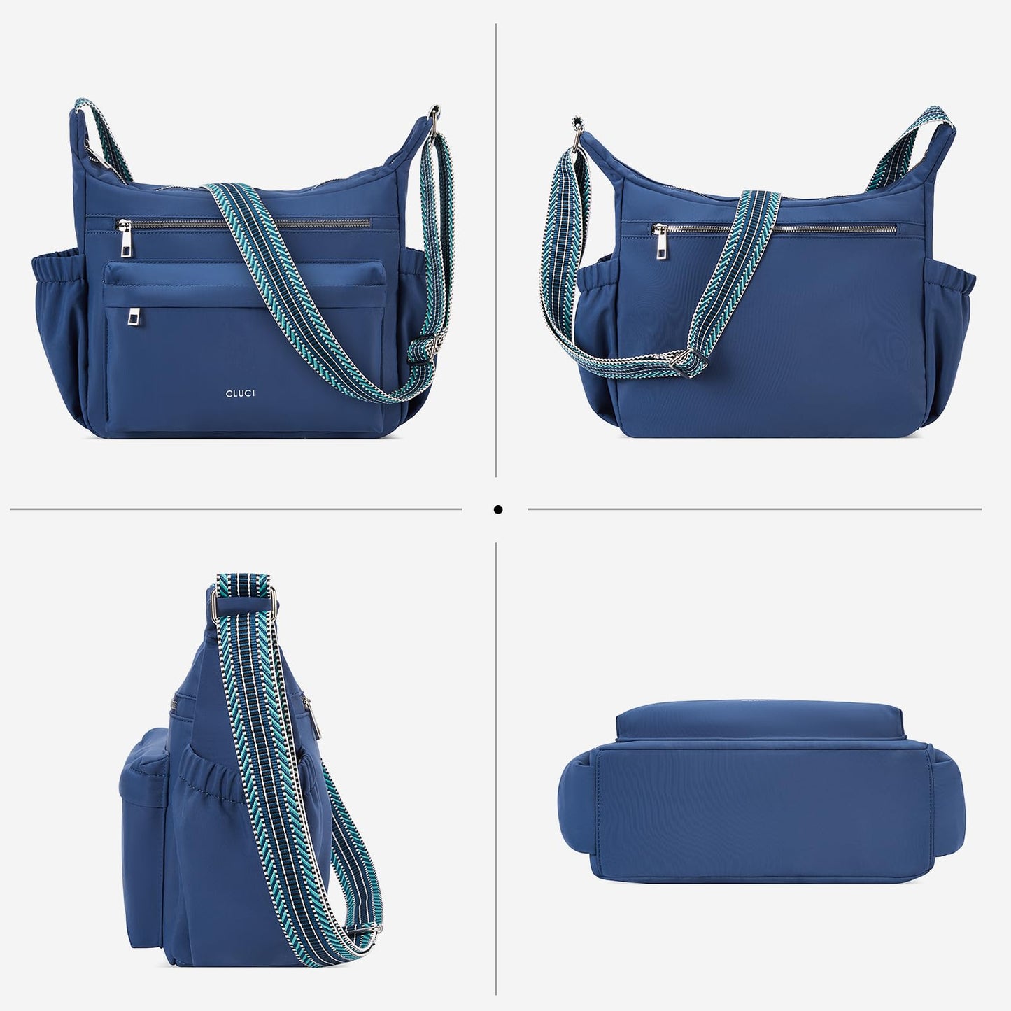 CLUCI Travel Purses for Women, Waterproof Nylon Crossbody Bags for Woman Trendy, Anti Theft Shoulder Handbags for Ladies