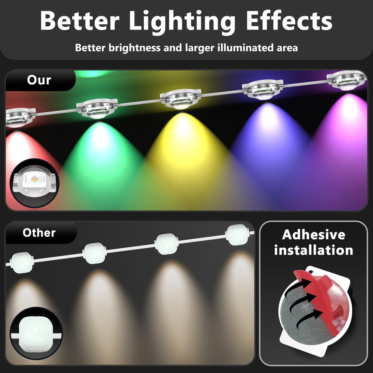 CETELUMA 200FT Permanent Outdoor RGB Lights - Waterproof Smart LED Eaves Lights with App/Remote Control, Music Sync & DIY Scenes, Perfect for Christmas, Halloween, Parties & Daily Decor