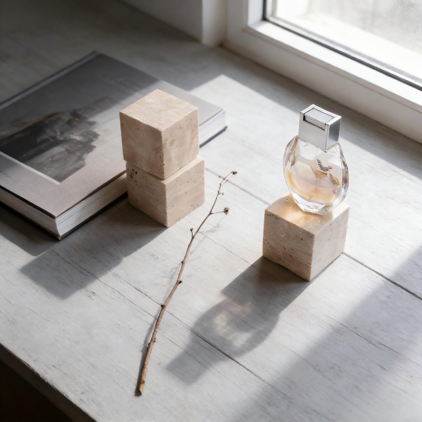 SIRIZEN-DIVING Travertine Display Block, Single 5 x 5 x 5 cm Cube