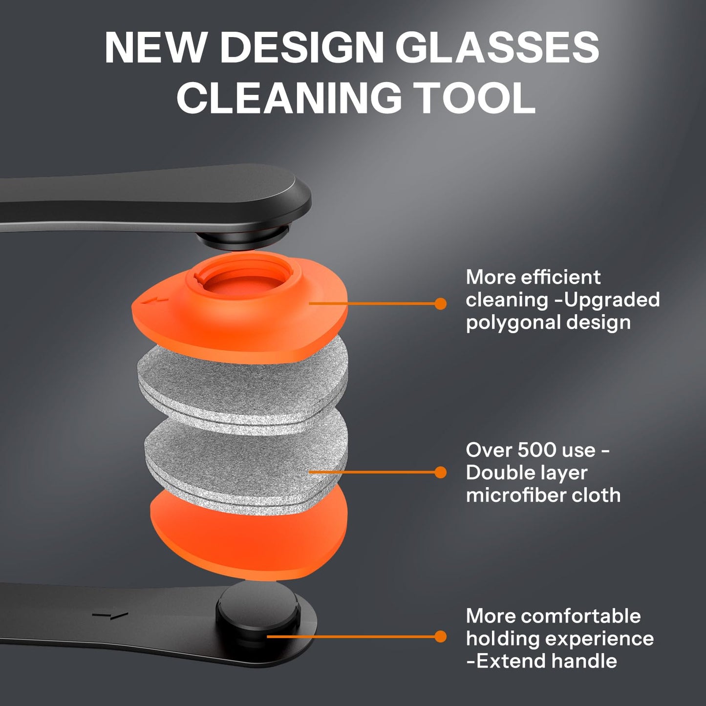 Glasses Cleaner,8 in 1 Glasses Cleaning Kit with 24H Anti Fog Eyeglass Cleaner Spray| Portable Glasses Cleaner Tool|Eye Glass Clean Cloths, Glasses Anti Slip with Soft Eyeglass Nose Pads & Ear Grip