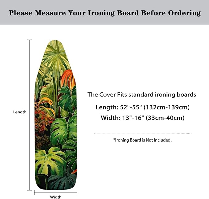 Tropical Palm Tree Leaf Ironing Board Cover