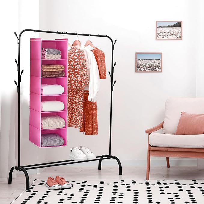 MAX Houser 6-Shelf Hanging Closet Organizer, Hanging Storage Shelves