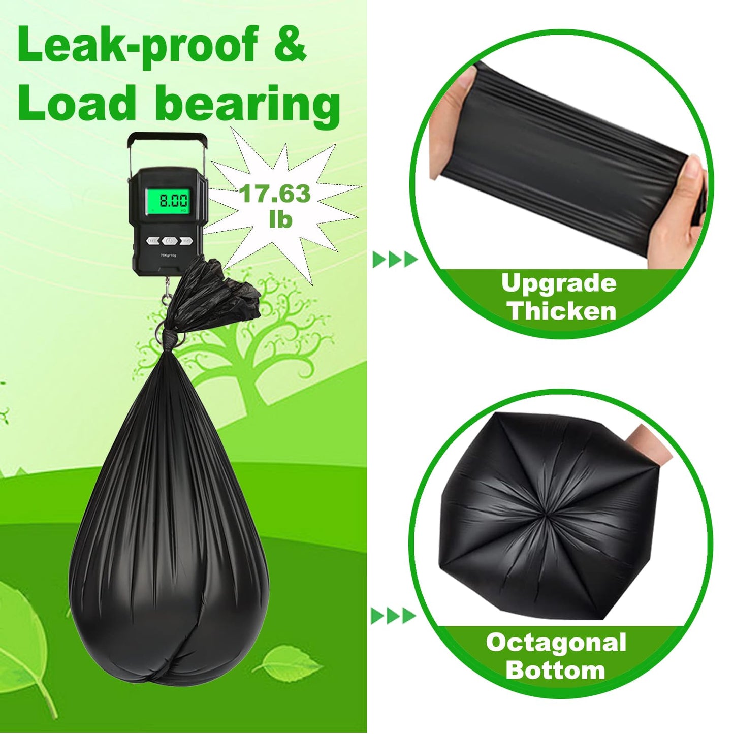 108 Portable Toilet Bags, TALTBREX 8 Gallon Biodegradable Camping Toilet Bags for Portable Potty, Thickened Compostable Trash Bags Toilet Waste Poop Bags for 5 Gallon Bucket Travel Toilet Liners