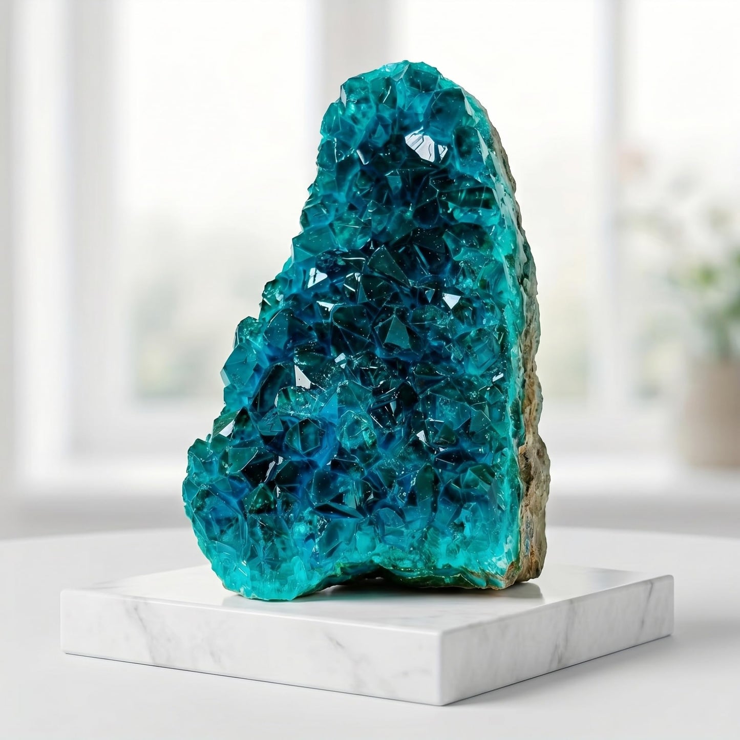 CrystalHola 1Pc Lake Blue Geode Crystal Cluster - Unique Crystal Decor for Home Decor, Crystal Collections, Meditation (600-700g)