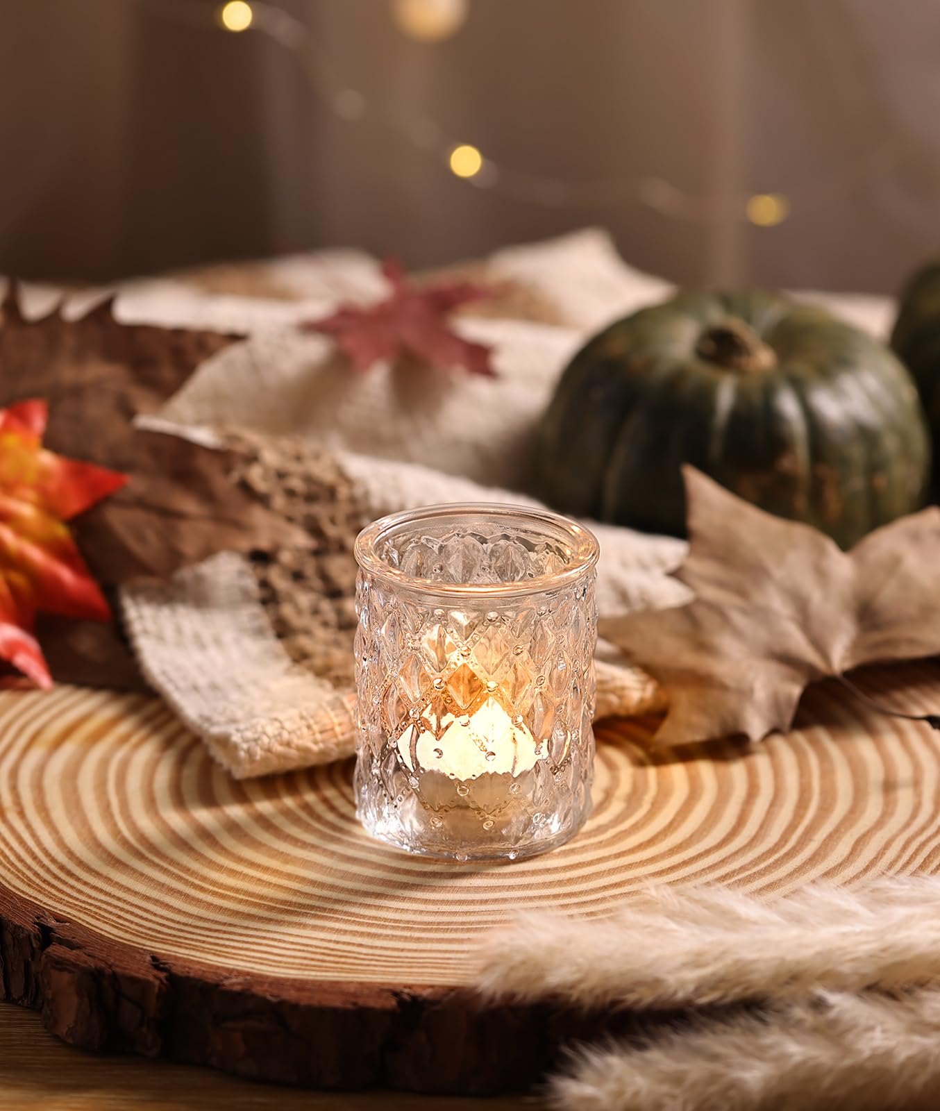 TripodBird 36 Pcs Clear Votive Candle Holders, Glass Candle Holders for Wedding Table Decorations, Tea Light Candle Holder, Candle Votives for Baby Shower Christmas Party Table Decor, Home Decor