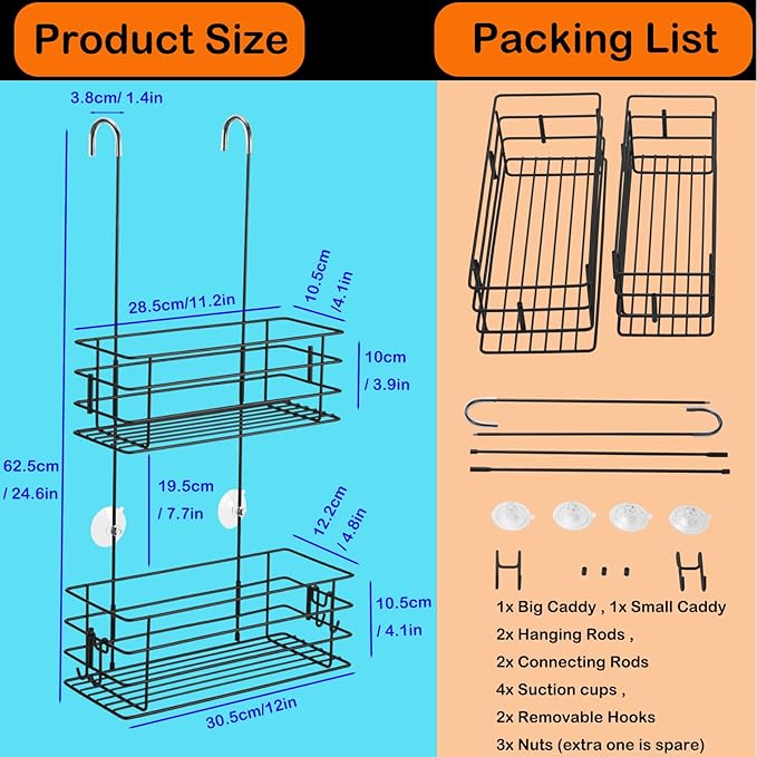 Shower Organizer Hanging Shower Caddy