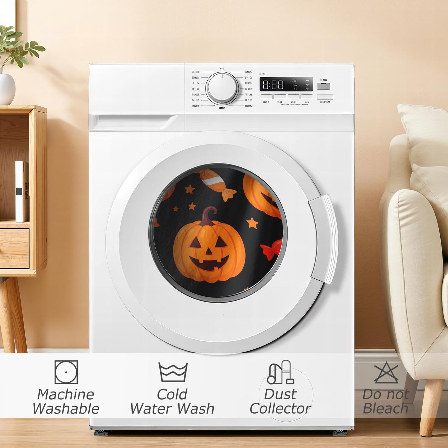 GEDAEUBA Halloween Blanket Pumpkin - Jack O Lantern Candy Fleece Blanket King Size, Soft Cozy Blankets & Throws for Couch, Bed, and Sofa, 90x108 inches