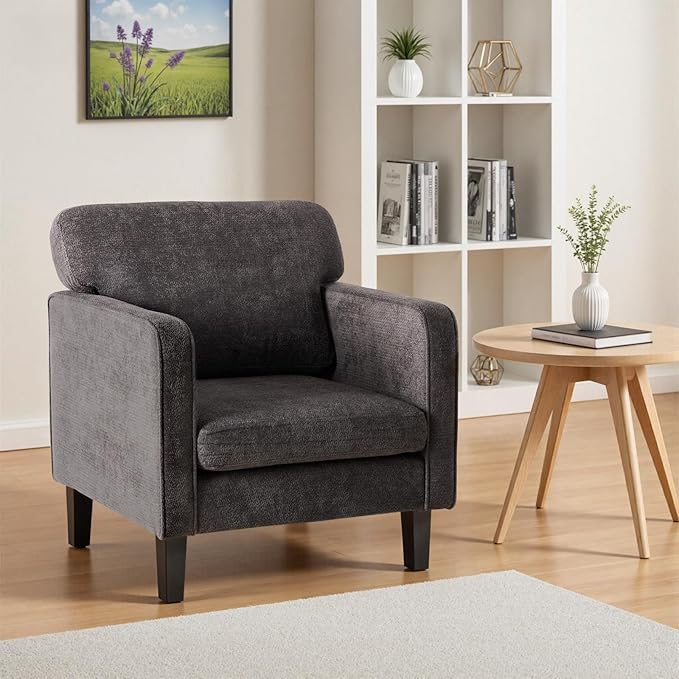 DUMOS Dark Grey Modern Accent Chairs