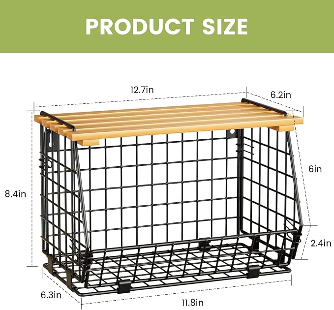Wire Fruit Basket for Kitchen Storage: Hanging and Counter Basket for Vegetable