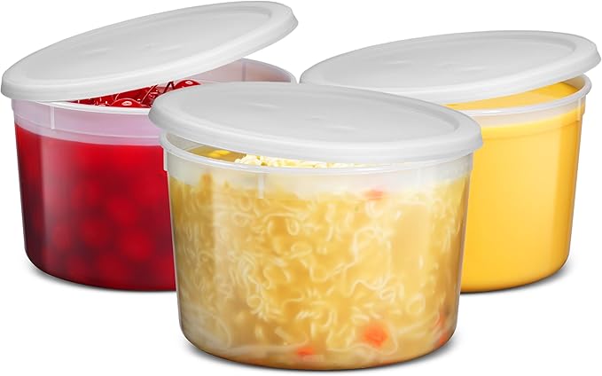 JoyServe 64 oz Plastic Containers