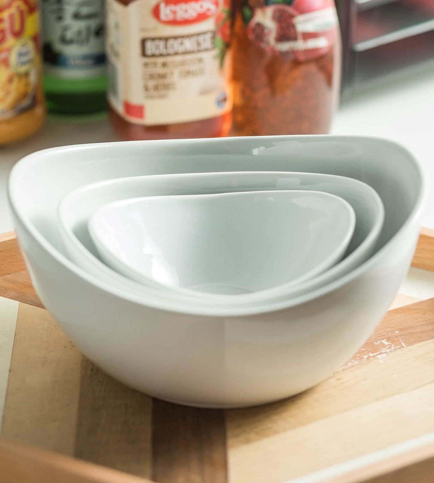 YHOSSEUN YHOJOY Ceramic Salt and Pepper Bowl, 10 Oz Salt Cellar with Lid and Spoons, Salt Containers for Countertop