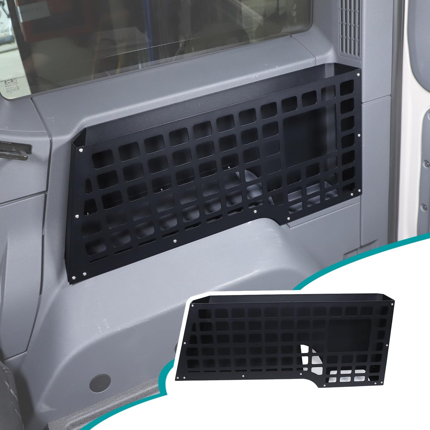 Hudiriy Car Trunk Storage Panel Compatible with Ineos Grenadier 2020-2026 Retrofit of The Storage Bracket on The Side of The Trunk,Trunk Side Fence Storage Tray Bracket Accessories (Right)