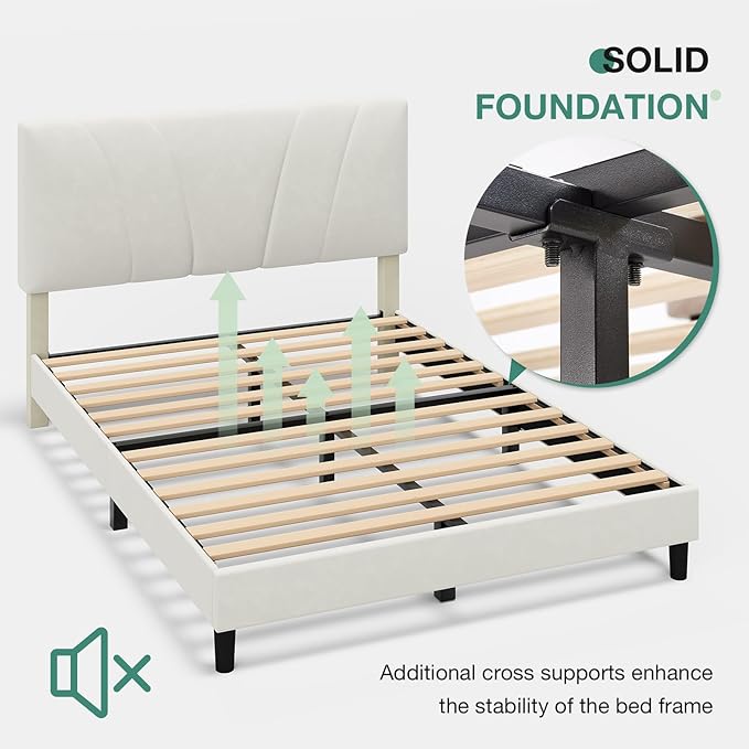 Novilla Queen Bed Frame, Queen Size Bed Frame