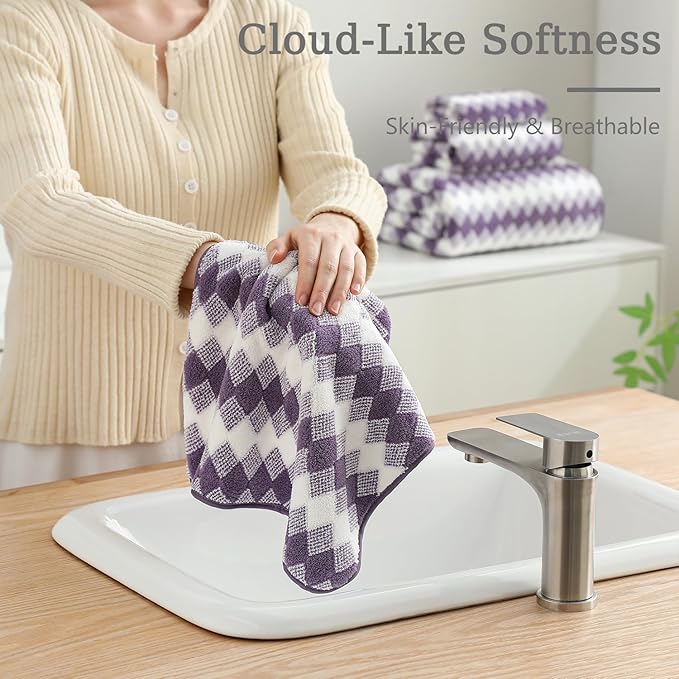 4 Piece Extra Large Bath Towel Set Oversized Bath Sheet 35"x70" Bathroom Towel