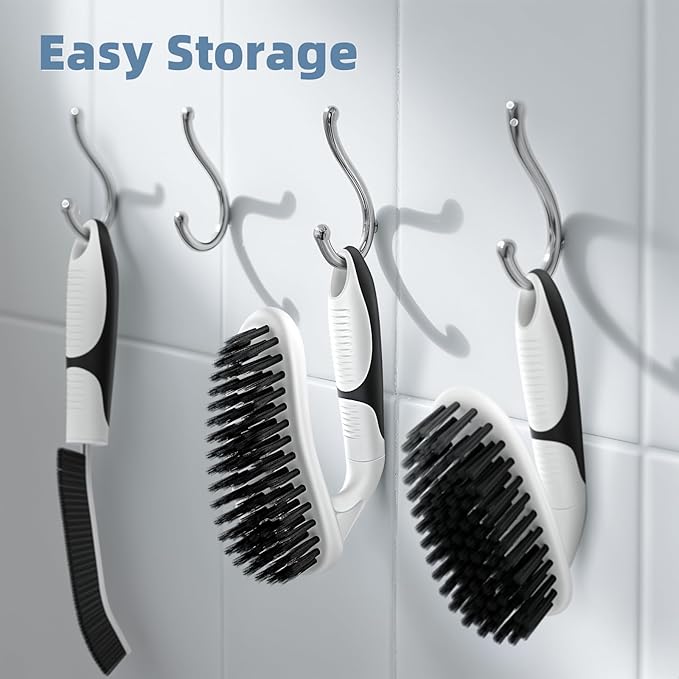 Scrub Brush Set, Heavy Duty Scrub Brushes Crevice Cleaning Brush