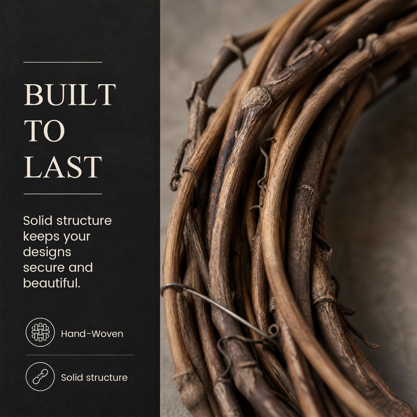 DomeStar 12PCS Natural Grapevine Wreaths, 4 Inch Small Wreath for Wall Decor, Crafts, Rattan Twig DIY Door Hanger for Home Wedding Spring Decorations