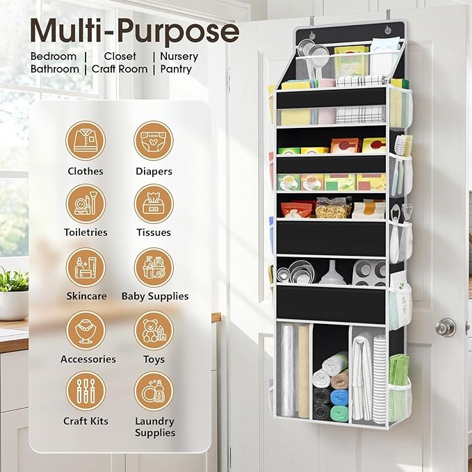 WISELIFE 5-Tier Over the Door Organizer