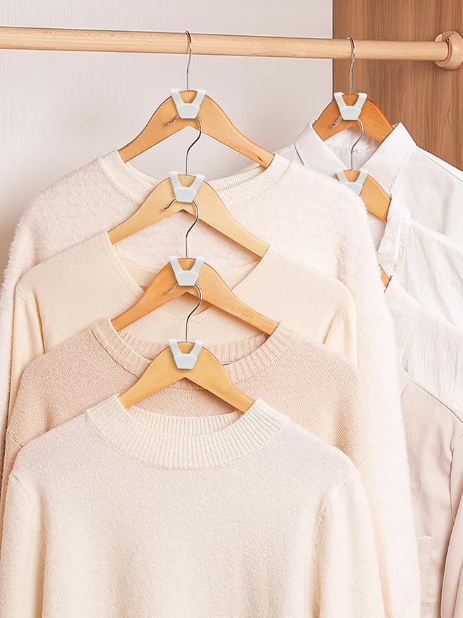 Smartor Clothes Hanger Connector Hooks 120 Pack, Closet Storage and