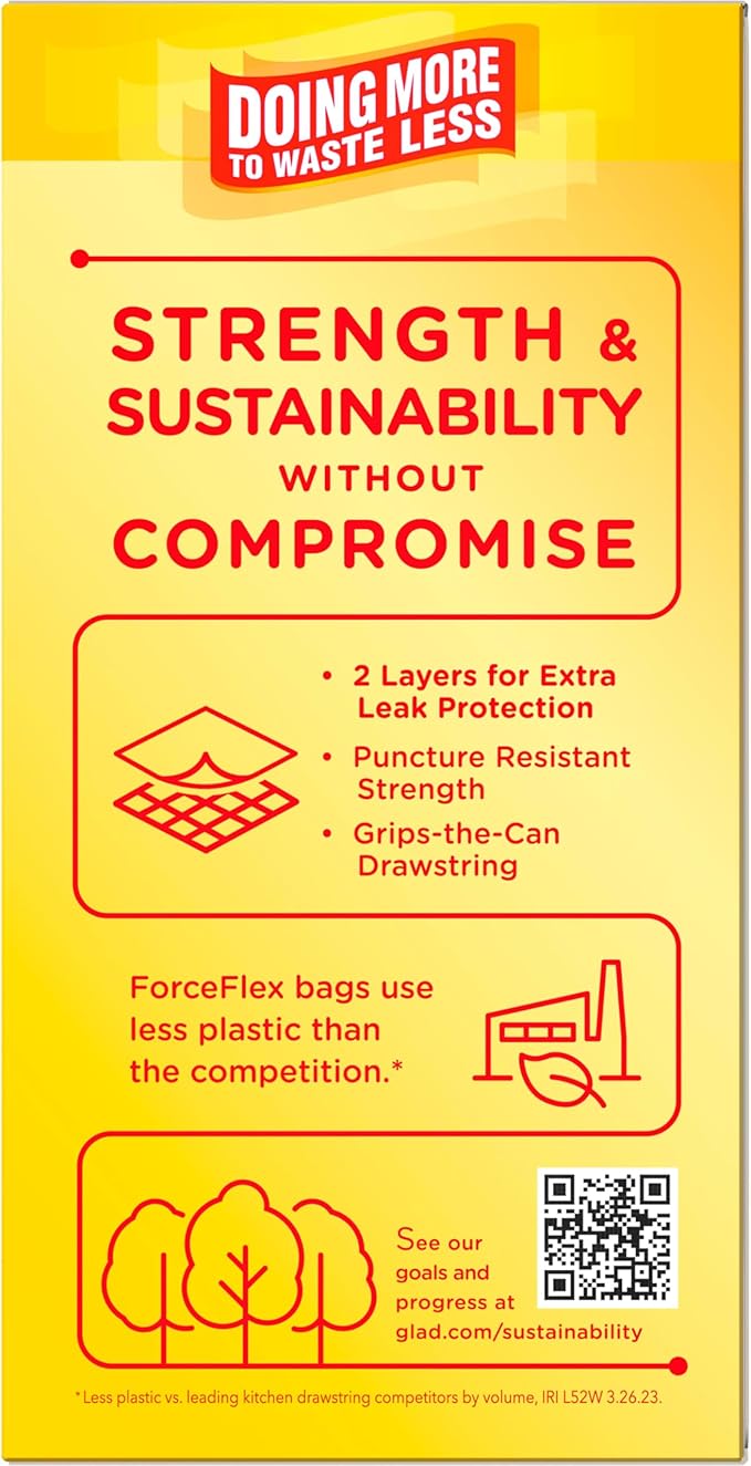 Glad Trash Bags, 13 Gallon, 40 Ct