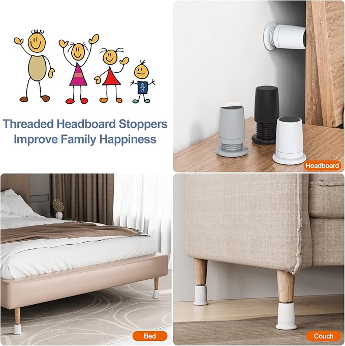 Headboard Stopper, 2.9-4.9in headboard stoppers