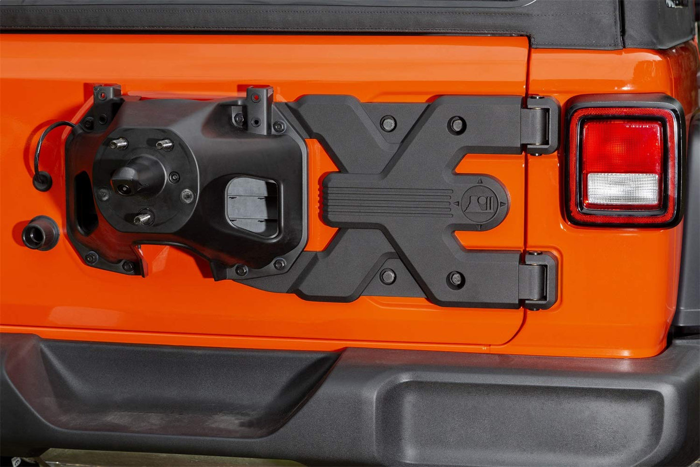 Rugged Ridge HD Tire Carrier | Black, Hinge Casting, Heavy Duty | 11546.56 | Fits 2018-2025 Jeep Wrangler JL
