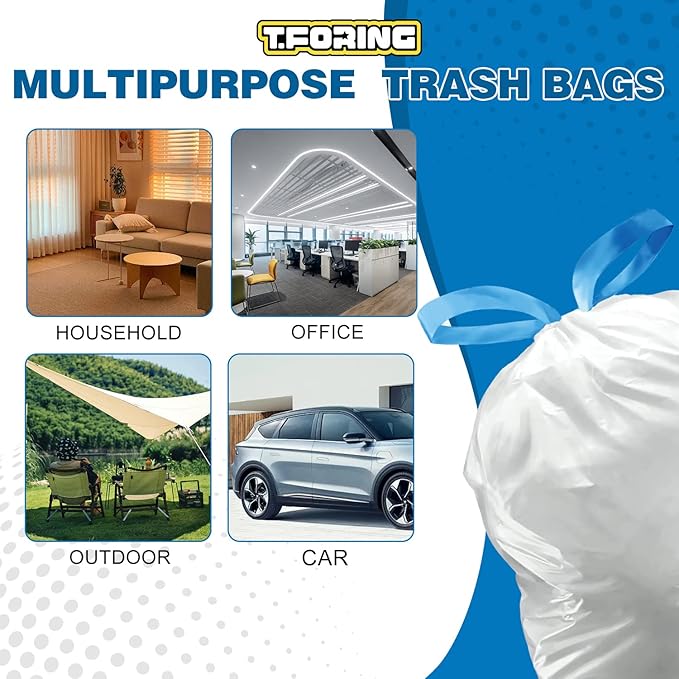 1.6 Gallon Mini Trash Bags Drawstring