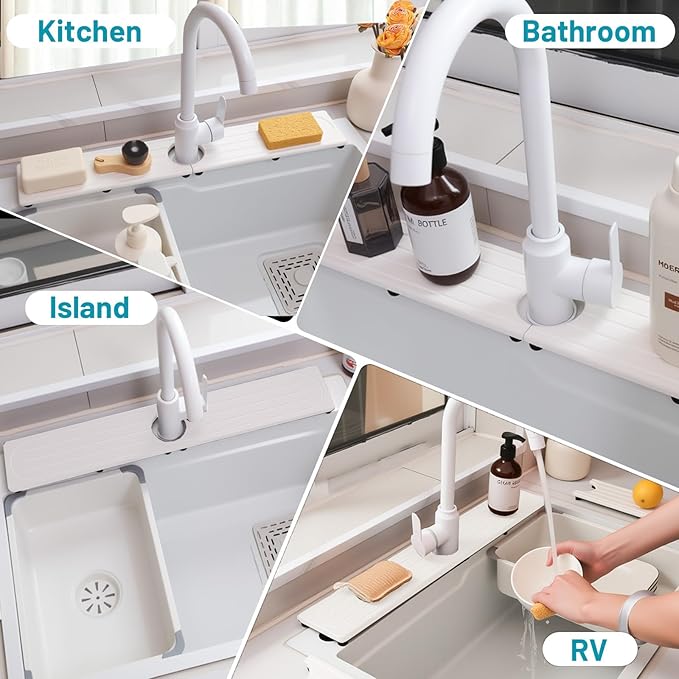 Fast Drying Stone Faucet Mat for Kitchen Sink