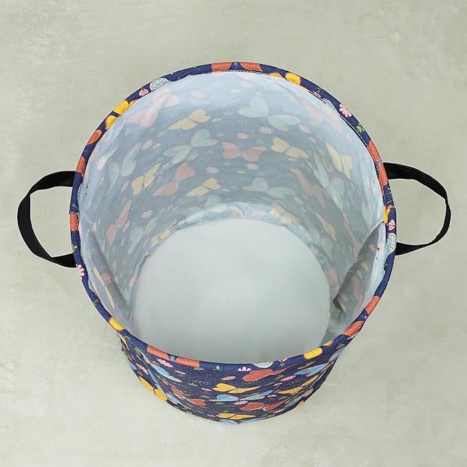 FANKANG Storage Basket, Nursery Hamper Canvas Laundry Basket Foldable