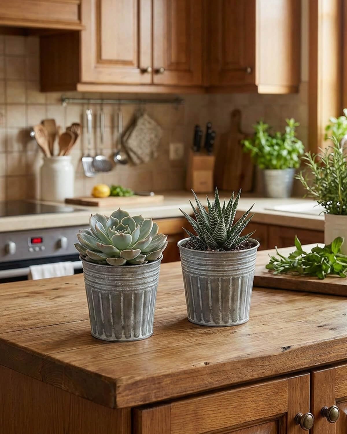 vensovo 4 Inch Galvanized Bucket Planter - 6 Pack Small Metal Flower Pots with Drainage Holes & Plugs, Rustic Silver Tin Pots for Indoor Herbs, Outdoor Succulents, Farmhouse Home Garden Decor