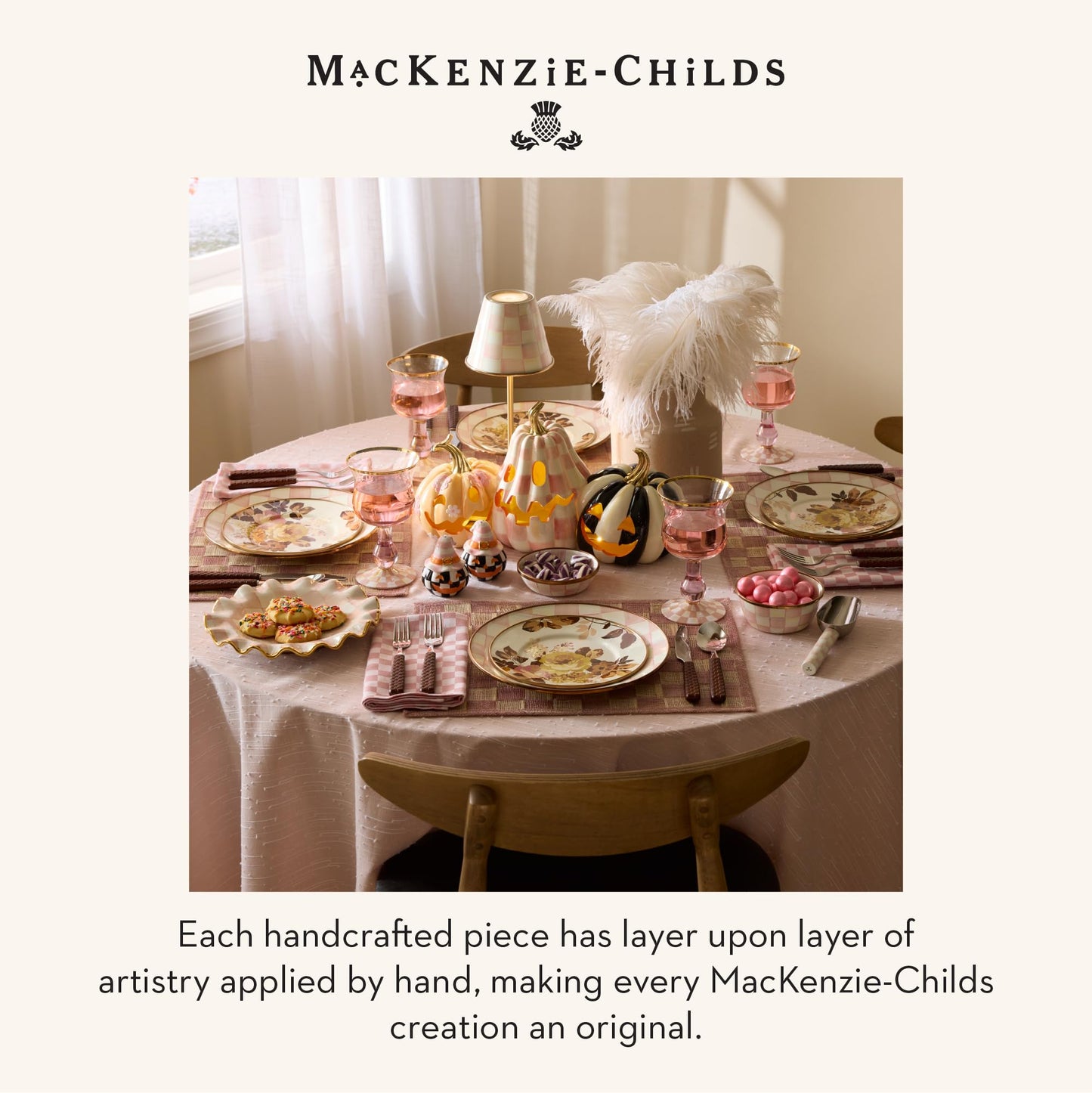 MACKENZIE-CHILDS Salt and Pepper Shaker Set, Ceramic Salt and Pepper Holders, Trick or Treat Happy Jack