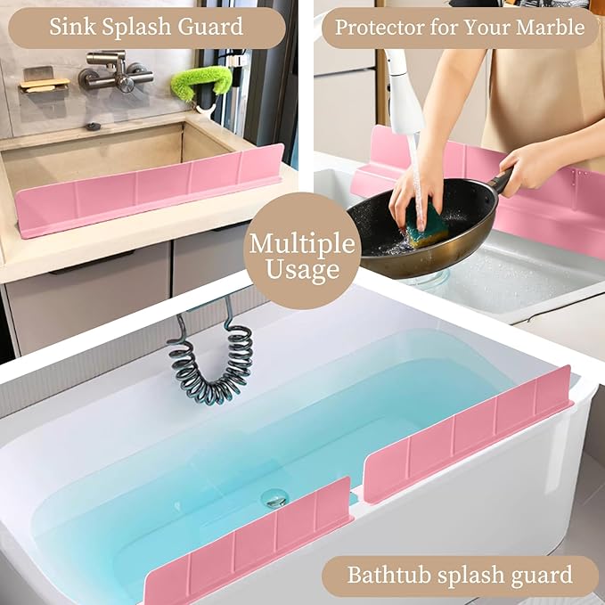 23" Ultra Silicone Sink Splash Guard Released in 2025/Dec, Self-Draining Water