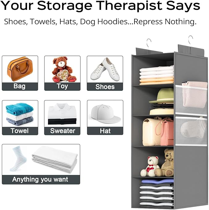 Deep Hanging Closet Organizers and Storage, Closet Hanging Storage Shelves