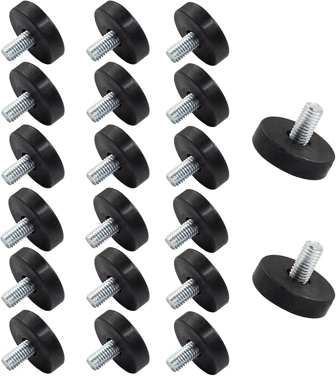 20Pcs 5/16" Thread Adjustable Furniture Levelers, M8 Stainless Steel Screw in
