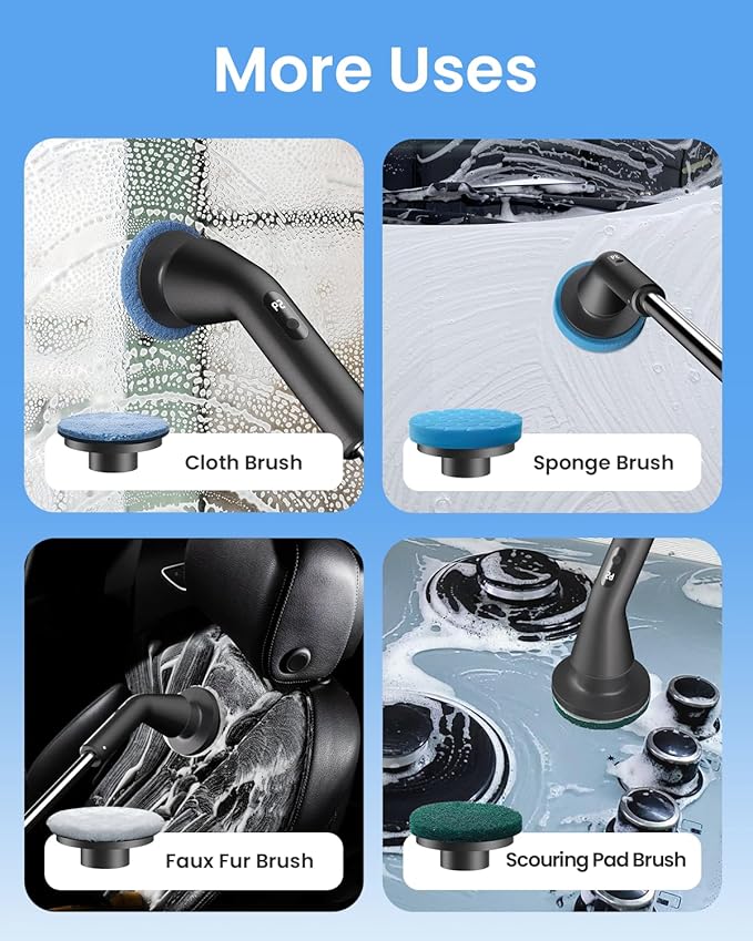Leebein Electric Spin Scrubber, Cordless Cleaning Brush