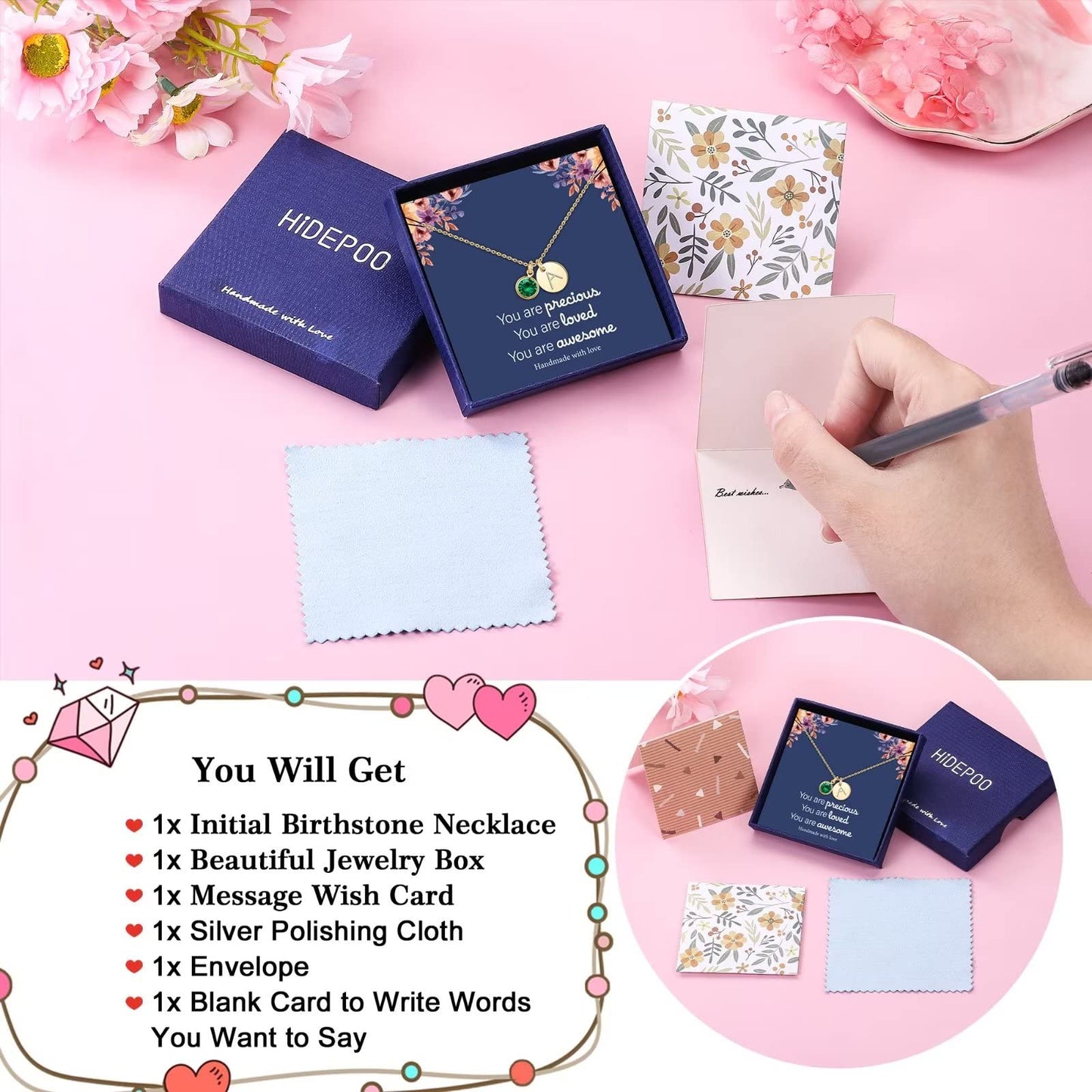 Hidepoo Birthday Gifts for Women - Citrine Birthstone Personalized Gift November Birthstone Jewelry for Women Wife Mom, Tiny Disc Initial T Necklace