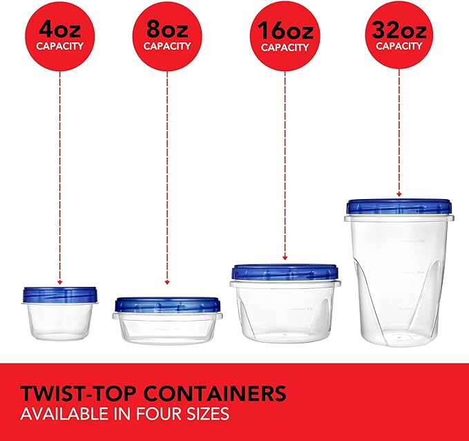 Stock Your Home 8oz Plastic Containers