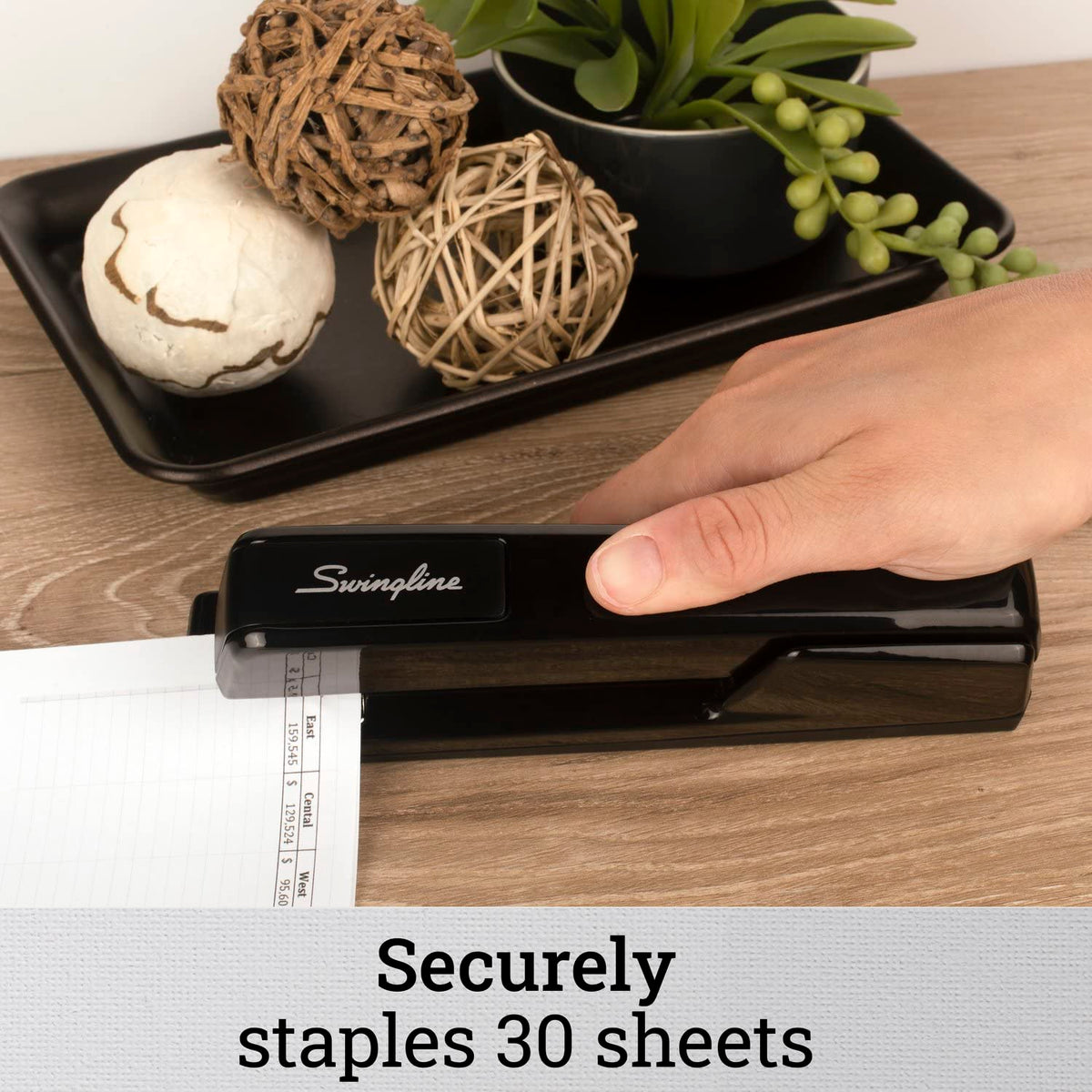 Swingline Stapler, 30 Sheet Capacity, 747 Classic Stapler, Jam Free, Metal, Black (74701)