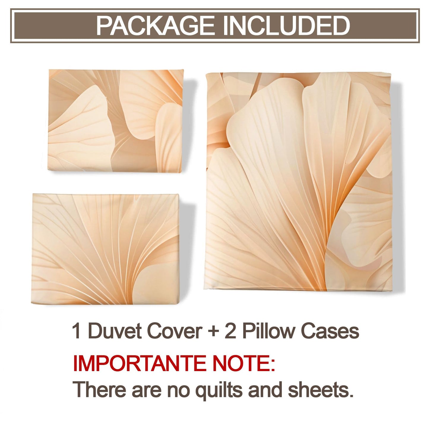 ZAMODE Leaf Duvet Cover Oversized King Size, Luxury Flowers Leaf Comforter Cover 120" x 98" & 2 Pillowcases, Modern Plant Bedding Set with Zipper Ties