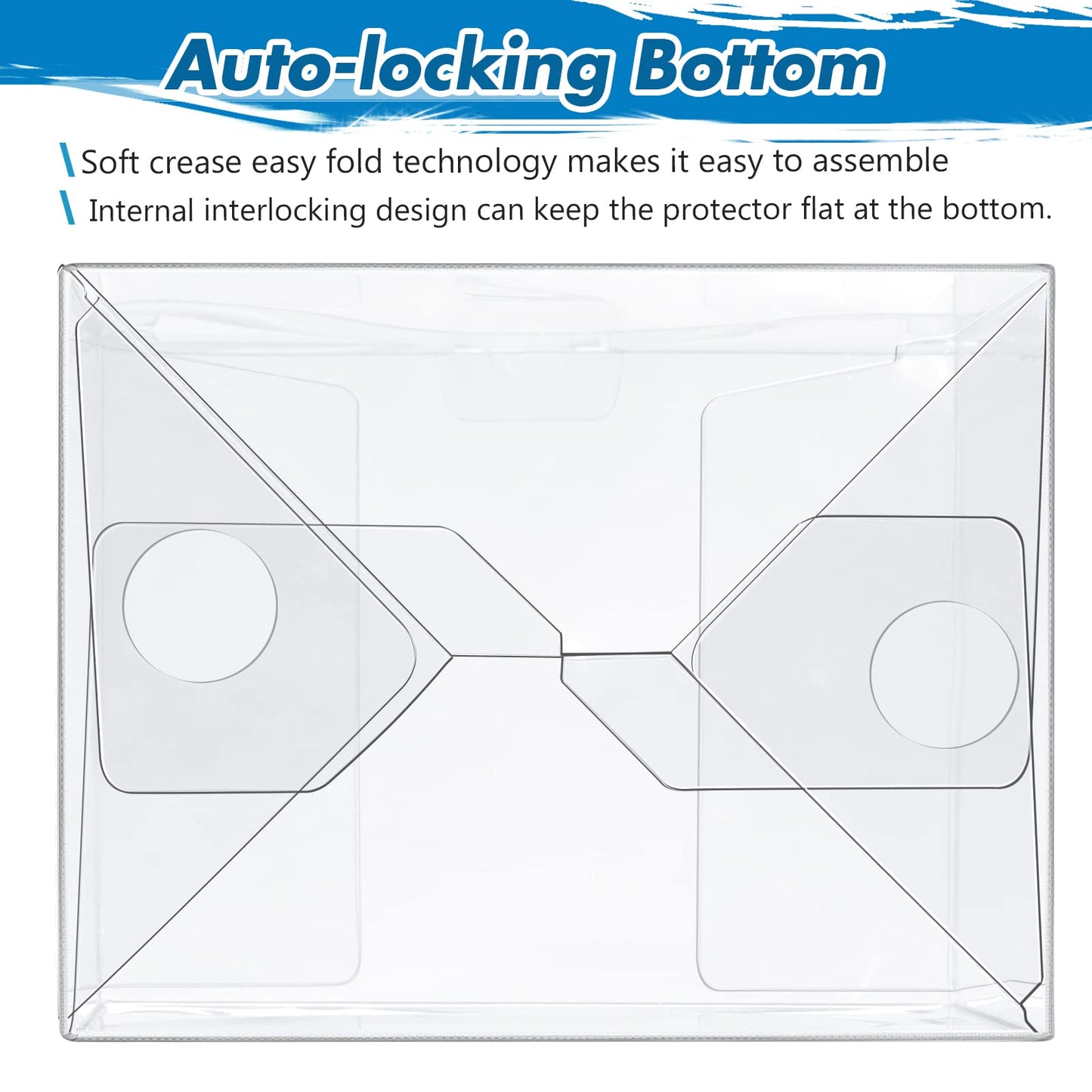 24 Pack Protectors Case Compatible with Funko- 4" Inch Pop Vinyl Figures, Crystal Clear Protectors, Heavy Duty Display Box w/ Protective Film & Locking Tab