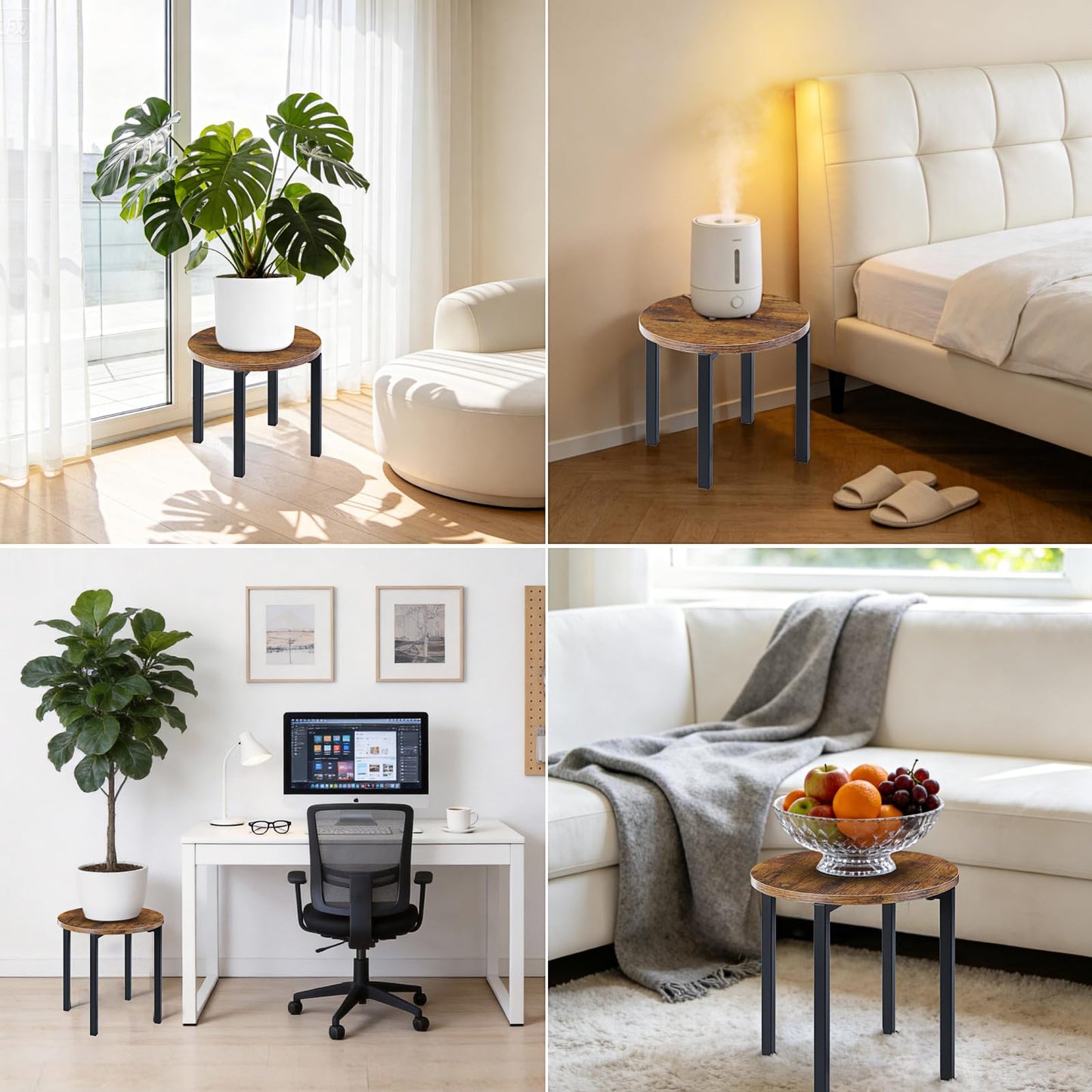Amaoot 3-Pack Plant Stands Indoor, Plant Flower Display Shelf, Heavy Duty Flower Pot Stands for Multiple Plant Fits Living Rooms, Balconies, Offices(Fits 5" -12" Pots)
