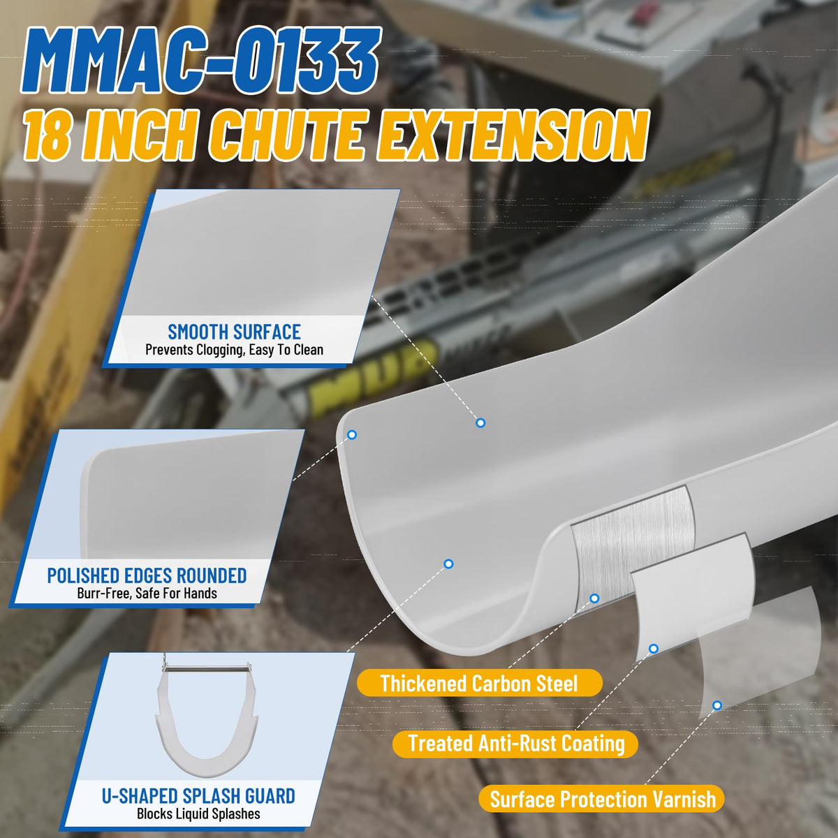 ๐ผ๐๐๐๐๐
๐ MMXR-3221 Mud Mixer Set, MMAC-0123 Mud Mixer Hopper Extension and MMAC-0133 Chute Extension, Rust Resistant Heavy-Duty Steel, for Large Construction, 3-Yr Service