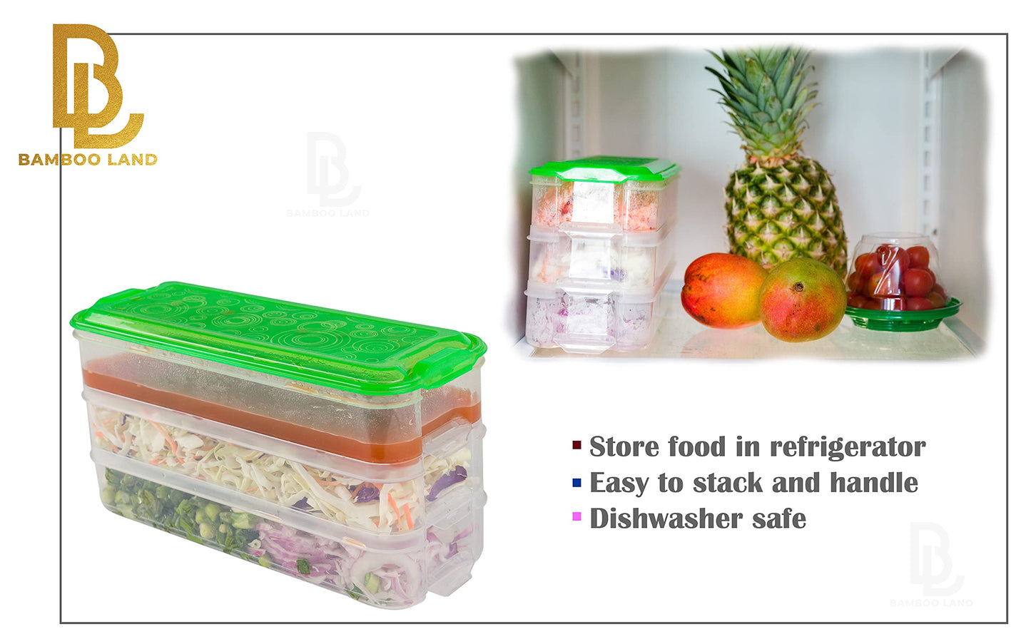 Bamboo Land- Large Bamboo Cutting Board with Containers, 6 Pcs Vegetable Slicers & Garters, Cutting Boards for Kitchen with Holder, Chopping Board, Wood Cutting Board with Storage