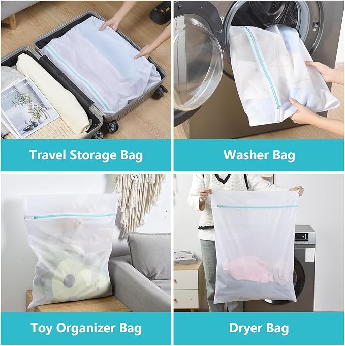 OTraki Mesh Laundry Bag for Delicates, 24 x 32 inch Large Mesh Delicates Bag