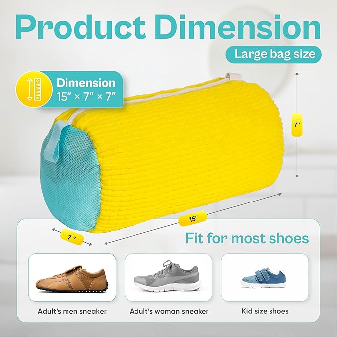 Shoe Washing Machine Bag – 2 Pack Mesh Laundry Bags