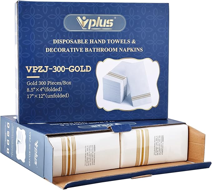 Vplus 300 PACK Guest Towels Disposable Bathroom, Decorative Bathroom Napkins
